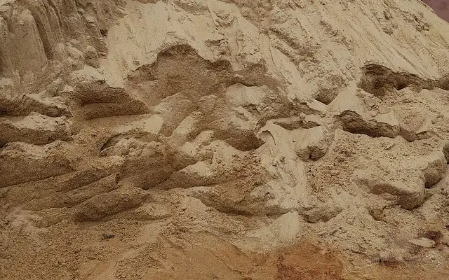 Pile of building sand
